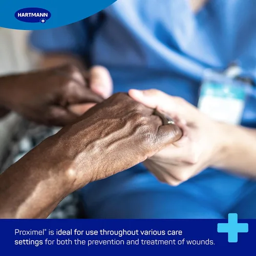 Vista 5 de Hartmann Apósito de espuma de silicona Ag con borde, 4 "x 4" Tamaño Super Absorbent & Breathable Core for Wound Care. Waterproof, Sterile