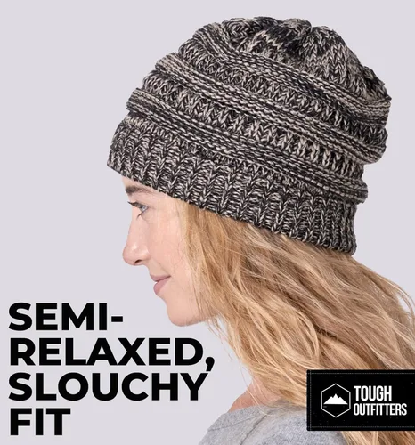 Vista 3 de Gorro de punto para mujer, cálido y suave, elástico, para clima frío de Tough Headwear
