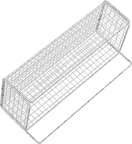Vista 9 de Hanging Kitchen Wire Baskets, Black Wall Mount Fruit Basket Organizer No Drilling Small Metal Holder for Bathroom Cabinet Pantry Organization white