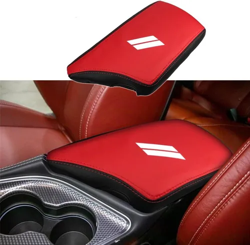 Vista 23 de Funda para el reposabrazos de la consola central, de piel, antiarañazos, de protección, accesorios de decoración interior, para Tesla Model 3 Negro