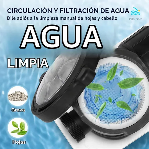 Vista 6 de VEVOR Bomba de piscina 2 HP 6090 GPH Max Flow Bomba de velocidad única, 115