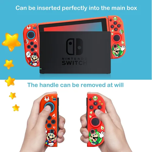 Vista 4 de Xcitifun Diseñada para Switch OLED, funda de TPU OLED para niñas y niños, linda carcasa protectora Kawaii compatible con Switch OLED Controller