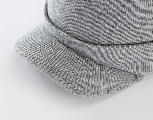 Vista 76 de Home Prefer - Gorro de invierno para hombre con visera, cálida y doble punto.