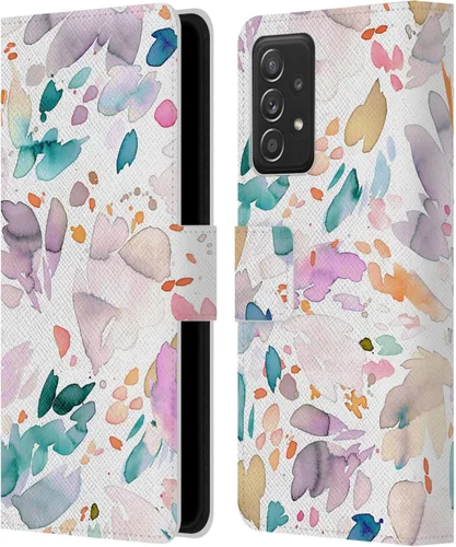 Vista 7 de Head Case Designs Officially Licensed Ninola Color Joy Pattern Abstract Leather Wallet Case Compatible with Samsung Galaxy A53 5G (2022)