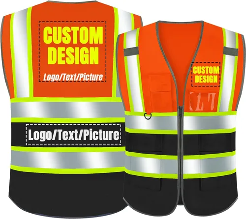 Vista 13 de BeautyWill Chaleco de Seguridad con Logo Personalizado Clase 2 Chaleco Reflectante de Alta Visibilidad Chaleco de Construcción Transpirable