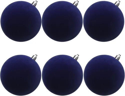 Vista 21 de 18 adornos de terciopelo para árbol de Navidad, juego de adornos de Navidad Azul polvo