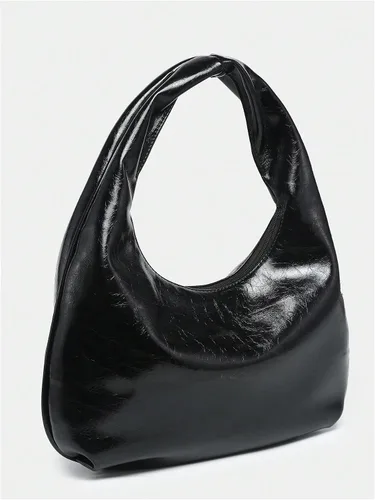 Vista 2 de Floerns Bolso de mano de cuero vintage para mujer, bolso Hobo con asa superior