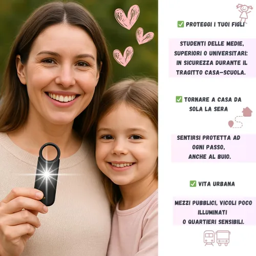 Vista 3 de VOLTEK Personal Safety Alarm + Whistle Set for Women - Extra Loud 135 dB, LED Strobe Light, USB-C Rechargeable, Intrusion Mode (Doors, Windows)