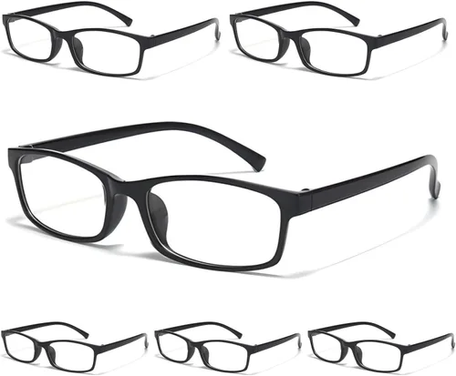 Vista 9 de Gaoye +0.5 Paquete múltiple de lentes de lectura - Lentes con bloqueo de luz azul, marcos TR90, UV400 - Gafas con visión clara *Negro + leopardo