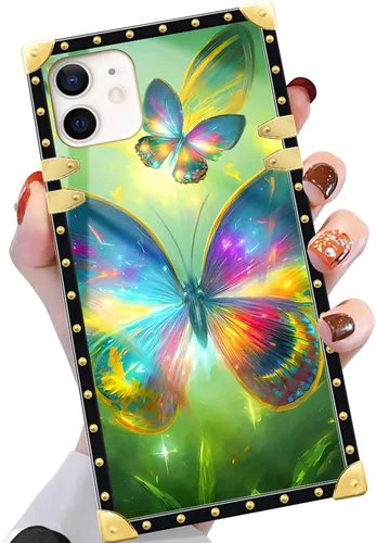 Vista 54 de Funda compatible con iPhone X/Xs, TPU suave de lujo y parte trasera de policarbonato duro para niñas y mujeres, funda protectora a prueba de golpes