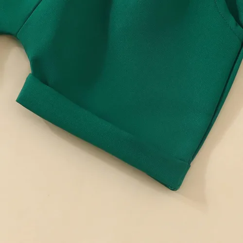 Vista 7 de Traje de primer cumpleaños para bebé niño Wild One Animal Bowtie Romper pantalones cortos con tirantes