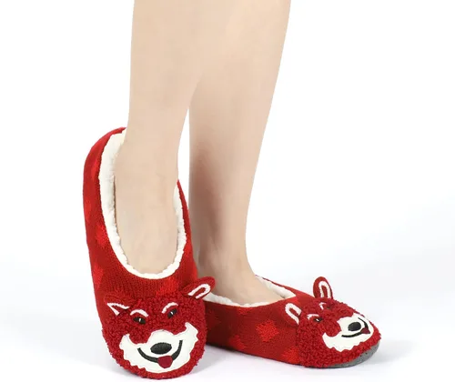 Vista 6 de Panda Bros Calcetines acogedores y cálidos para mujer con agarraderas, calcetines de casa