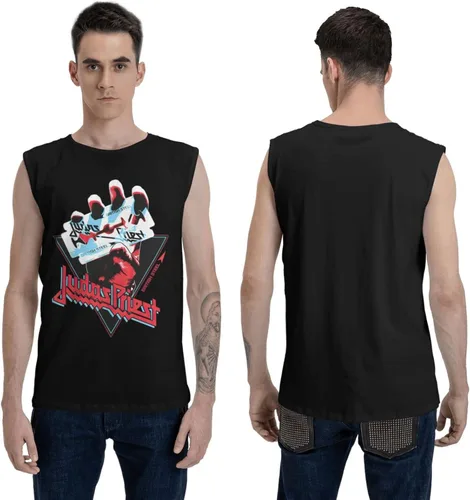 Vista 3 de Camiseta sin mangas para hombre, de rendimiento, gimnasio, entrenamiento, músculo, verano, algodón