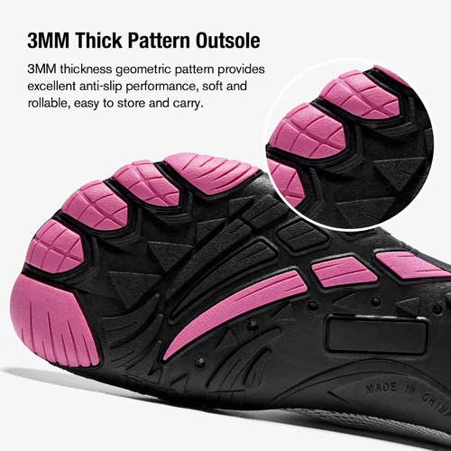 Vista 3 de HIITAVE - Zapatos de agua minimalistas para mujer, de secado rápido, para hacer natación, bucear, surfear, hacer deportes acuáticos, ir a