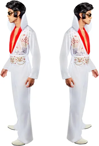 Vista 3 de Rubies Costumes Disfraz de Elvis para adultos, hombre