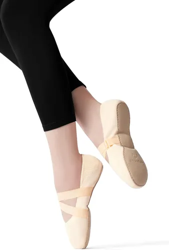 Vista 2 de SANGEESON Ballet Shoes for Women(Leather Full Sole, Arch Support, Breathable), Jazz Shoes, Ballerina Shoes, Dance Shoes Women for Beginner
