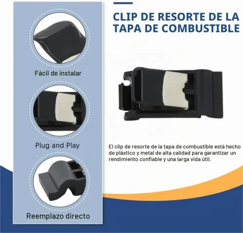 Vista 3 de Clip de resorte de puerta de combustible, cubierta de puerta de tanque de gas, compatible con Toyota Avalon Camry RAV4 2019-2022, 4Runner 2004-2009