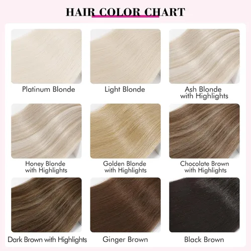 Vista 6 de REECHO Extensiones de cabello, 11 piezas de extensiones de cabello con clip de 24 pulgadas de largo, lacio, HE005, extensiones sintéticas naturales