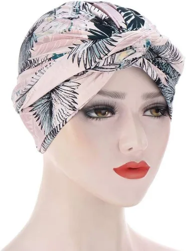 Vista 2 de Envoltura para el cabello plisada con turbante