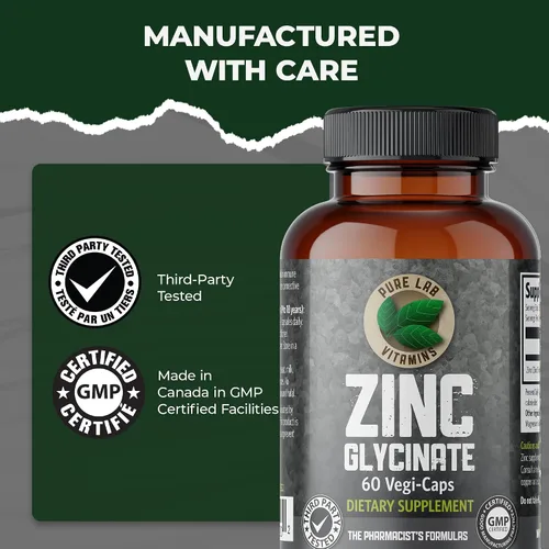Vista 7 de Pure Lab Vitamins Glicinato de zinc – 60 cápsulas vegetales