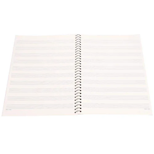Vista 5 de RiToEasysports Stave Notebook, 50 Pages Musical Notation Staff Notebook Music Manuscript Writing Paper (Black Piano) Sheet Music Notebook Staff