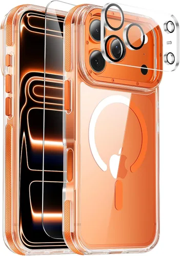 Vista 87 de Funda para iPhone 11, funda magnética con función atril [protección de grado militar] y [compatible con MagSafe], funda protectora delgada