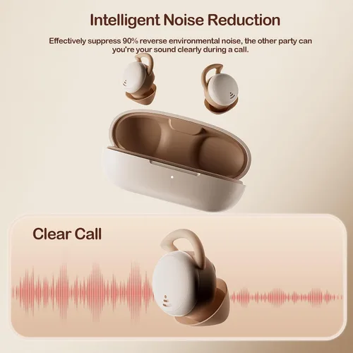 Vista 5 de Auriculares inalámbricos invisibles Bluetooth pequeños para dormir de lado Bluetooth 5.3 Auriculares inalámbricos pequeños para dormir auriculares