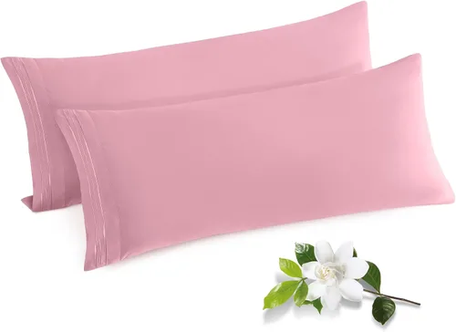 Vista 31 de Horbaunal Paquete de 2 fundas de almohada de microfibra de tamaño estándar, color azul, con cierre de sobre, 1800 hilos, suaves y resistentes al