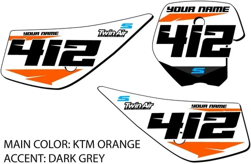 Vista 2 de 1998-2001 SX 50 SG64 Custom MX matrículas Senge Graphics Kit compatible con KTM