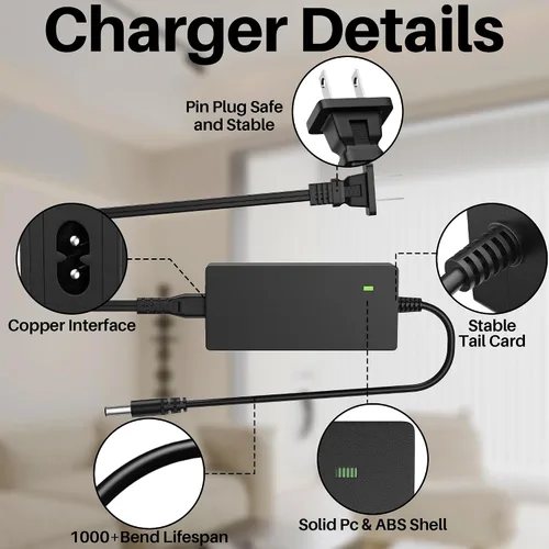 Vista 4 de Cable de alimentación DC de 22 V compatible con Bumpboxx Flare 8 200 vatios máx. 200 W, cable de alimentación inalámbrico portátil para altavoz
