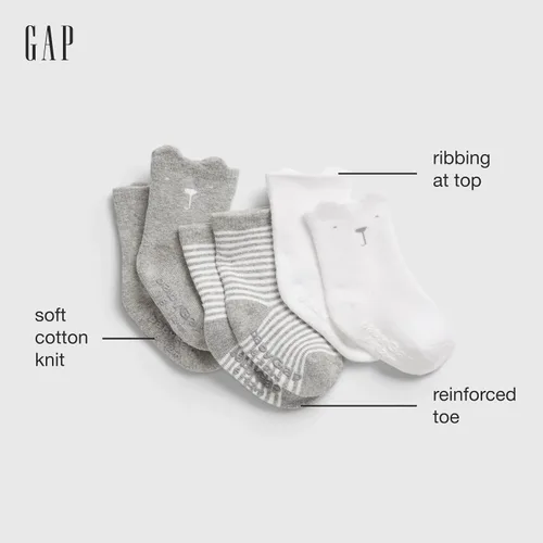Vista 2 de GAP unisex baby 3-pack Cotton First Favourite Socks