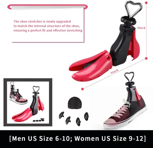 Vista 2 de XYH Ensanchador de zapatos para mujeres y hombres, elástico en 4 direcciones, para mujeres y hombres, altura y ancho hombres talla de EE. UU. 6-10