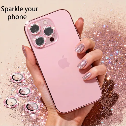Vista 12 de Protector de lente de cámara compatible con iPhone 14 Pro Max, para Apple iPhone 14 Pro / 14 Pro Max, cubierta de cámara brillante