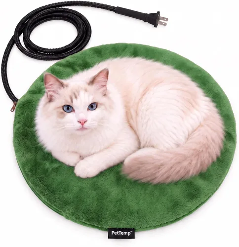Vista 9 de Almohadilla térmica para mascotas para gatos, perros, interiores y exteriores, impermeable, con calefacción, cama para gatos, cama climatizada