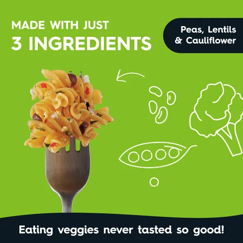 Vista 4 de Veggiecraft Farms Rotini Pasta - Nueva receta mejorada - Pasta proteica, pasta de lentejas con coliflor y guisantes, fideos altos en proteínas, baja