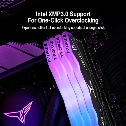 Vista 16 de TEAMGROUP T-Force Delta RGB DDR5 Ram 32 GB Kit (2 x 16 GB) 7200 MHz (PC5-57600) CL34 Módulo de memoria de escritorio Ram (blanco) para chipset serie