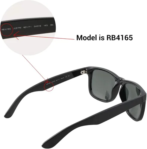 Vista 5 de Walleva Lentes de repuesto para lentes de sol Ray-Ban RB4165 Justin de 2.165in, múltiples opciones disponibles
