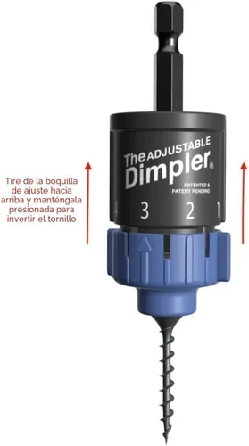 Vista 9 de Ajustable DIMPLER® - Broca para paneles de yeso y accesorio para pistola de tornillos, convierte el taladro en una pistola de tornillos para paneles