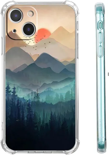 Vista 7 de Funda con diseño de flores de gato para iPhone 13 Mini, diseño estético de animales lindos, funda completa de TPU suave para iPhone 13 Mini Flor