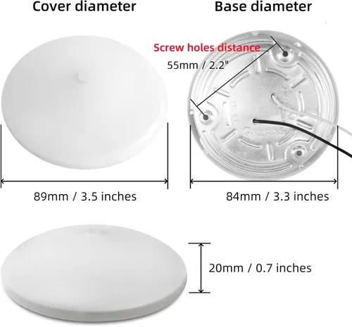 Vista 6 de Luces LED de 3.5 pulgadas y 12 voltios, luz de techo interior con interruptor debajo del gabinete, luces para caravana, remolque, barco, iluminación