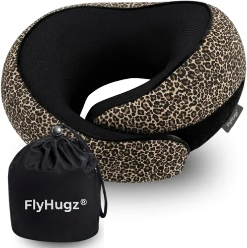 Vista 7 de FlyHugz® Almohada de viaje para el cuello Almohada cervical de espuma viscoelástica para mayor comodidad en el avión Diseño compacto