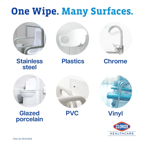 Vista 6 de Clorox Healthcare VersaSure - Toallitas desinfectantes limpiadoras, 6.75 x 8 pulgadas, recipiente de 85 unidades (el paquete puede variar)