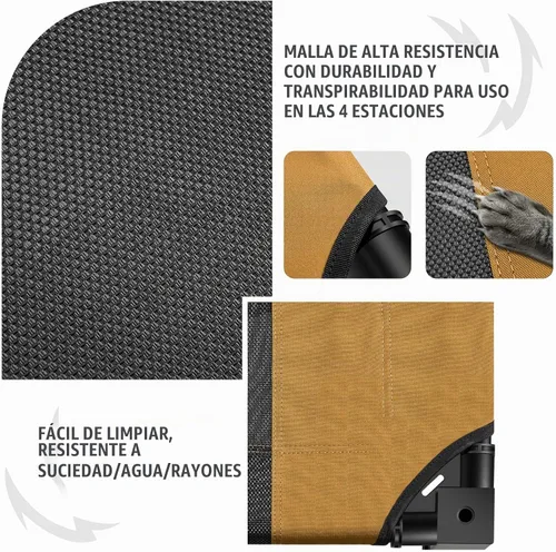 Vista 3 de ONETIGRIS Cama elevada para perros, cama elevada para perros medianos y grandes, para interiores y exteriores, camas elevadas para perros con malla