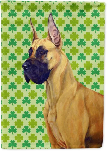 Vista 78 de Caroline's Treasures SS4442GF Affenpinscher Bandera de jardín con retrato de trébol del día de San Patricio para buzón, bandera decorativa