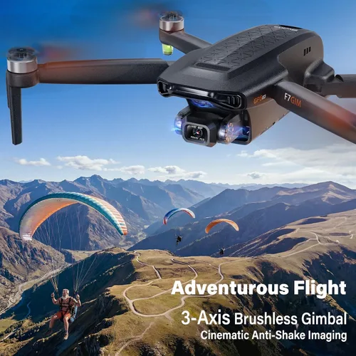 Vista 2 de Bwine F7GIM 6K Photo Drone con cámara para adultos, cardán sin escobillas de 3 ejes, video 4K/30fps, control inteligente GPS, más tiempo de vuelo