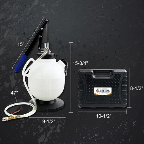 Vista 9 de JIFETOR Kit de herramientas de transferencia ATF de bomba de recarga de líquido de transmisión manual Negro