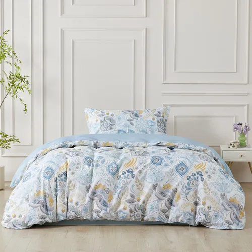 Vista 59 de SAPHREAS Juego de Funda de Edredón de Flores Rosas 2 piezas Algodón Estilo Jardín Campanilla Floral Ropa de Cama Juego de Funda de Edredón 100%