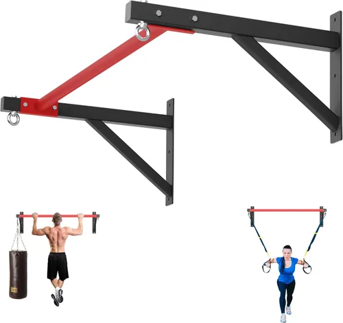Vista 9 de Wall Mounted Pull Up Bar, 650LB Heavy Duty Multi Grip
