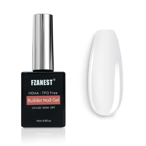 Vista 16 de FZANEST Gel constructor de base de goma para uñas, esmalte de gel de color transparente, capa base de goma elástica para extensión de engrosamiento