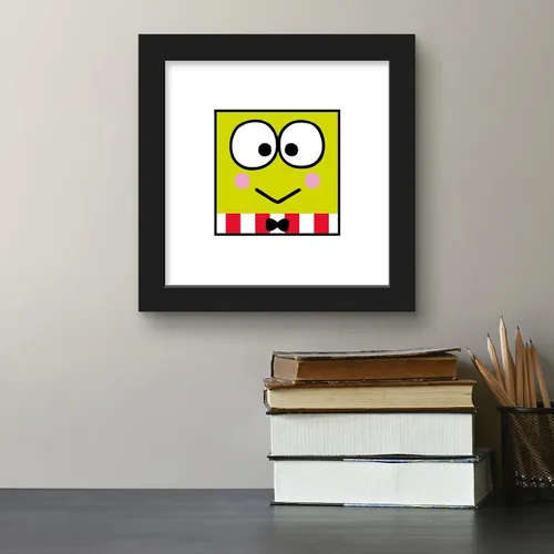Vista 4 de Trends International Gallery Pops Sanrio Keroppi - Póster de pared de Keroppi Happy Face de 12.00 x 12.00 pulgadas, versión de marco negro